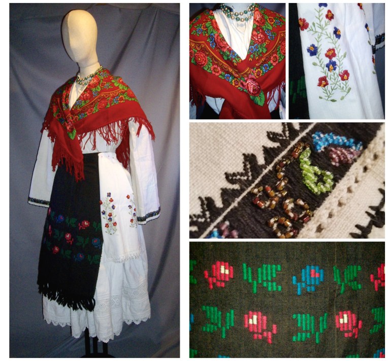 Serbian woman's costume from near the town of Dalj, in Slavonija region, Croatia.